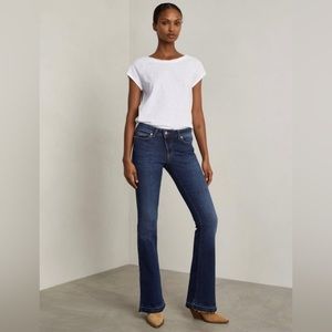 HUNKYDORY Women’s Jesse MidRise Blue Denim Bootcut Jeans Sz 27